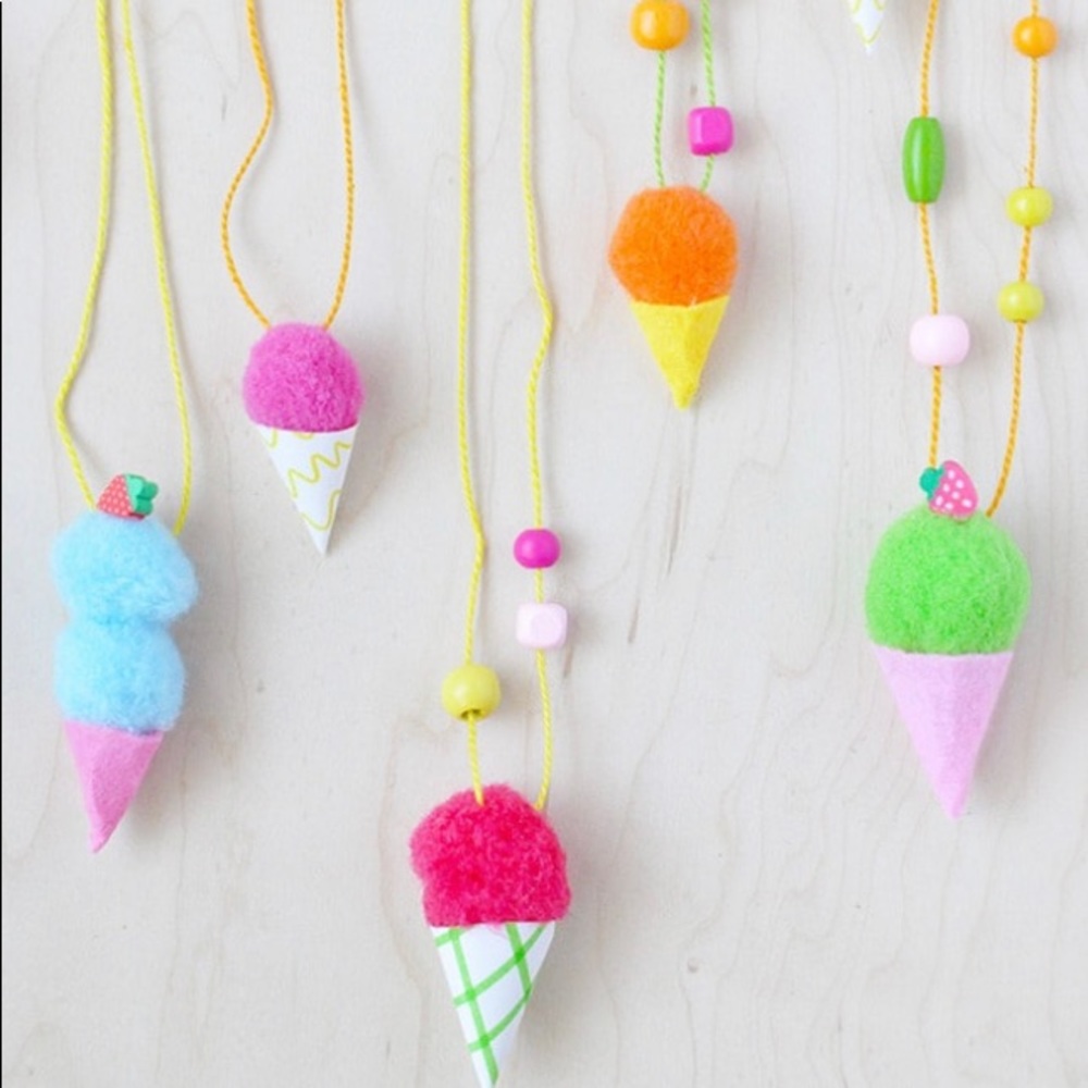 Ice cream jewelry made by kids!